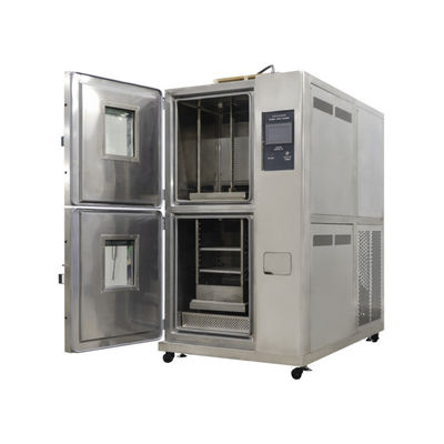 Liyi -40C ~ 150C สองโซนภายใต้สภาพแวดล้อมการทดสอบอุณหภูมิสูงสลับต่ำสลับกันร้อนเย็นห้องทดสอบความร้อนช็อก