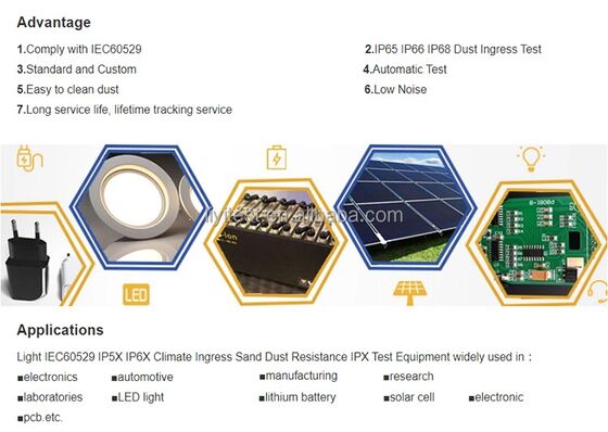 ห้องทดสอบทรายและฝุ่นจำลอง LIYI เครื่องมือทดสอบสภาพแวดล้อมและฝุ่น